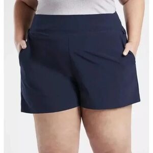 Athleta Sz 12 Navy Blue Brooklyn Shorts Pull On